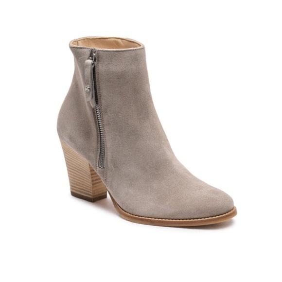 🌹PAUL GREEN🌹 Reya Stone Soft Suede Heeled Bootie Boot Size: 4 UK 6.5 US NWOB - Picture 1 of 15